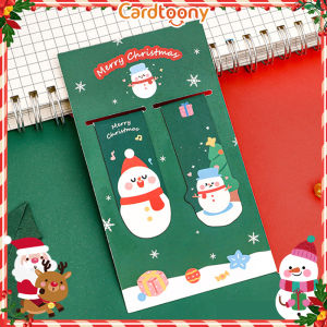 Pembatas Buku Magnet Natal Bookmark Christmas Santa Rusa Kutub Bear Lucu Imut Xmas