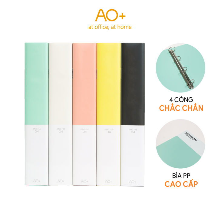 Bìa còng O4 Designism AO+, sổ còng A4 đựng tài liệu văn phòng tiện lợi | Lazada Việt Nam