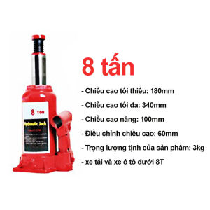 Kích Thuỷ Lực Loại Tốt ( Kích Ô tô - Con Đội Thuỷ Lực )-Kích thủy lực - Con đội thủy lực 2tấn 8 TẤN 10 TẤN
