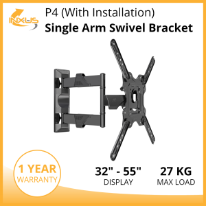 North Bayou NB with installation NB P4 Single Arm Swivel Bracket 32" - 55" Full Motion  TV Wall Mount