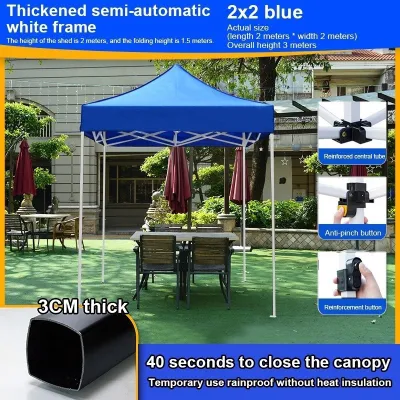 Water Proof Folding Nylon Fabric Column Steel Portable Pergola Tent Retractable Tent Car tent Outdoor Stall tent Waterproof camping Retractable Tent cottage Camping tent for car 2x2 3x3 Outdoor Car Tent