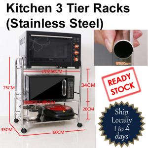 Kitchen 3 Tier Racks (Stainless Steel)