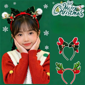 【OKADI】คริสต์มาสเครื่องประดับผม ที่คาดผม กิ๊บติดผม โบว์ผูกผม เหมาะกับของขวัญคริสต์มาส