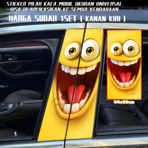 Ready Stock Car sticker PE film Cover Stripe Car Door Center Column Pillar sticker Car Window Middle 152 Emoji