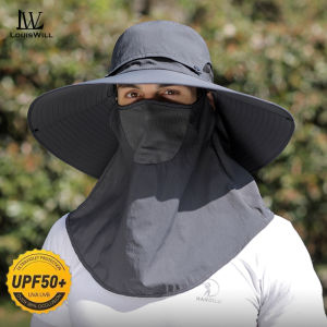 หมวกปีนหมวกกลางแจ้งของ LouisWill หมวกใส่สบายแห้งเร็วหมวกชาวประมงหมวกไต่เขาหมวกฝาปิดระบายอากาศได้ใช้ได้ทั้งชายและหญิงหมวกป้องกันแสงแดดหมวกหน้าร้อนปีกกว้างปีนเขาหมวกบังแดด