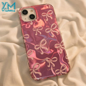 YiaMia Casing For VIVO V29 V27 V27 Pro V27E V25 5G V25E V23E 5G S17T Fashion Sweet Cute Girl Pink Bowknot TPU Shockproof Case