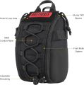 OneTigris IFAK Molle Pouch - First Aid Bag Admin Pouches Trauma Kit Bag EMT MED Belt Backpack with D-Ring Hook for Outdoor Activities and Emergency Uses (Empty Bag). 