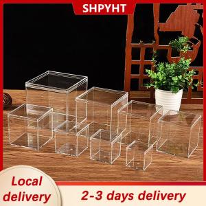 [COD] SHPYHT Local delivery Ship within 24 hours Clear Acrylic Square Cube Box With Lids Durable Candy Box   Multiple Uses Transparent Case Organizer Container
