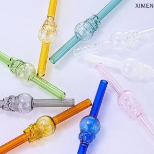 MceHKF 1 chiếc ống hút thủy tinh hình Doraemon màu trong suốt kiểu dáng hoạt hình thân thiện với môi trường và chịu nhiệt.