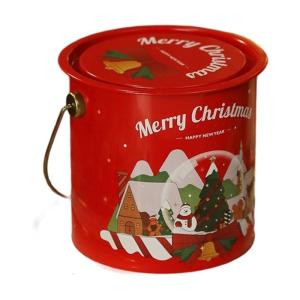 User friendly Recyclable Metal Holiday Packaging Container Round Shape Ideal For Festival Gifting And Crafting Projects