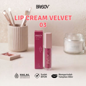 BRASOV Lip Cream Velvet 4 Gr 01 - 06 Lip Care Color Pigmented Pelembab Bibir BPOM CREAM-VLVET