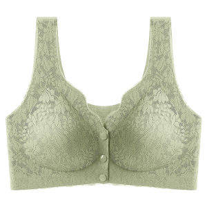 Lizida Buckle Middle Aged And Elderly Mothers Comfortably Gathered On The Top Of The Thread No Steel Rim Without Trace Vest Bra