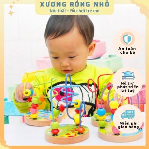Đồ chơi luồn hạt size nhỏ cho bé đồ chơi gỗ trẻ em giáo cụ montessori Xương Rồng Nhỏ