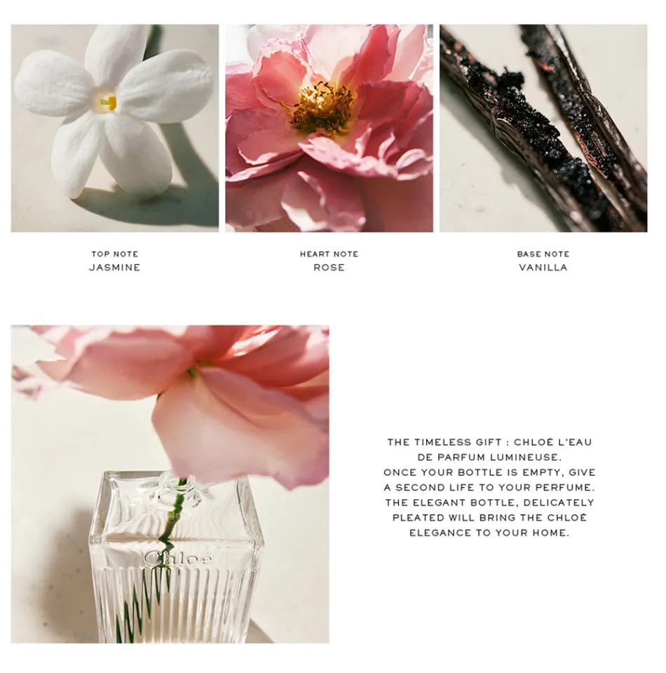 Chloé L'Eau De Parfum Lumineuse Jasmine Sambac, Rose, Vanilla