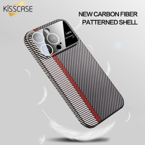 Kisscsae sợi carbon Vỏ điện thoại họa tiết Cho Iphone15 14Promax tấm dán bảo vệ ống kính vỏ bảo vệ camera vỏ lưng chống sốc Cho Apple15 Pro Max 14 Cộng Với 13 12