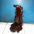 Stand Dudukan Keris Ukiran Lung Lungan Kayu Jati Tua. 