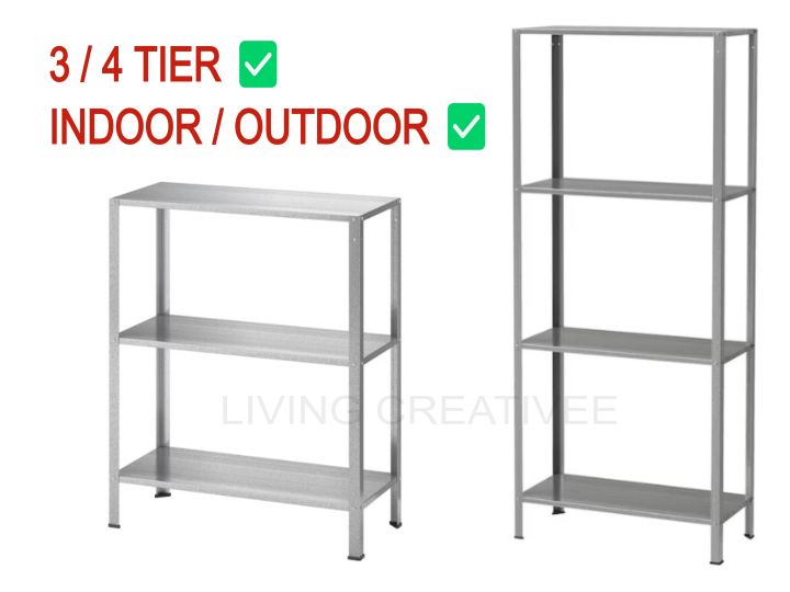 3row 4 Column Rack 3 TIER/4 TIER Hyllis Indoor Outdoor Steel Rack Living Room Shelf Rack ...