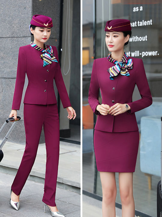 China Southern Airlines flight attendant uniform female professional ...