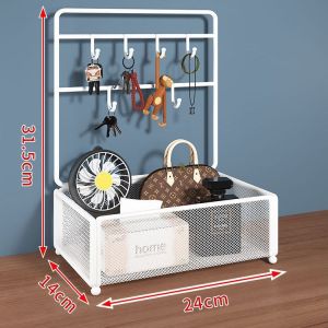 ชั้นวางกุญแจสามารถจัดเก็บของต่าง ๆ ได้เมื่อมีการจัดเก็บ ที่โต๊ะวางกล่องสำหรับแขวนเครื่องประดับสร้อยข้อมือสำหรับแขวนของต่าง ๆ