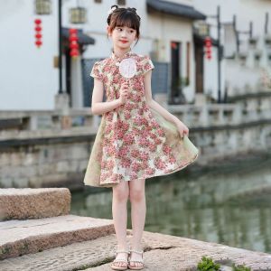 In hoa bé gái mùa hè Đầm Công Chúa Váy trẻ em mùa hè không giới hạn x