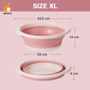 กะละมังพับได้ กะละมัง 4 ไซส์ S / M / L / Xl  ซิลิโคนอเนกประสงค์  ทนความร้อน กะละมังล้างผัก ซักผ้า ตั้งแคมป์ แบบพกพาสะดวก