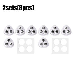 4/8 chiếc bánh xe thông dụng bánh xe câm 3 hạt 360 ° xoay bánh xe đồ nội thất Phụ kiện Lưu trữ bánh xe phổ quát