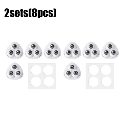 4/8pcs Universal Casters 3-Bead Mute Wheel 360° Rotating Caster Furniture Box Universal Wheel Storage Accessories