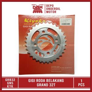 Gear Belakang GRAND 32T (KIYOKO) - Gigi Tarik Ger Gir Roda Belakang Rear Sprocket HONDA ASTREA STAR