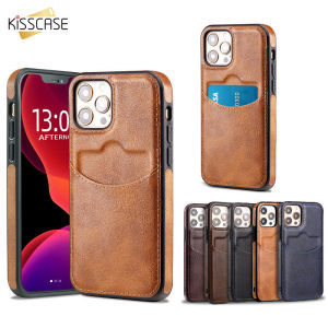 Kisscase Cho Iphone 15Promax Trường Hợp Thời Trang Khe Cắm Ví thẻ tín dụng Cover Quay Lại Cho Apple15 14 Cộng Với 13 12 11 Pu Sang trọng Da Trường Hợp