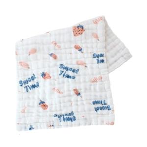 Cotton Infant Face Towel Multipurpose Burp Cloth Printed Feeding Towel 30x30cm Square Bib for Boys Girls