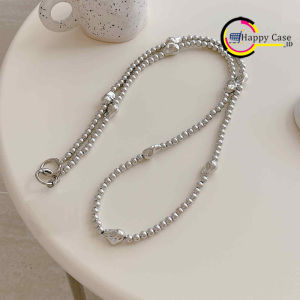 HC7108 SM312 Gantungan Tali Lanyard Selempang handphone Manik Manik Silver Chrome Sweet Love Sling Lanyard Simple