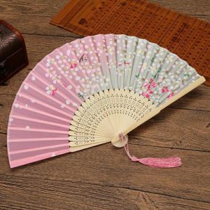 Fashion Classical Bamboo Fan Summer Classical Folding Tassels Chinese Style Small Folding Fan