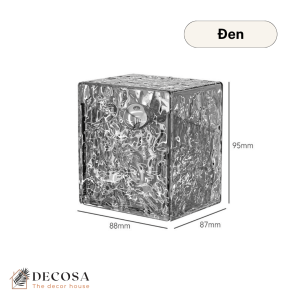 Hộp đựng tăm bông bông tẩy trang mini treo tường nhựa trong gợn sóng