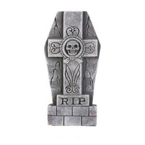 GOXBERK Plastic Creative Yard Decoration Props Scene Arrangement Horror Props Horror Themed  Party Skull Tombstone Tombstone Ghost Halloween Tombstone Tombstone Ornament