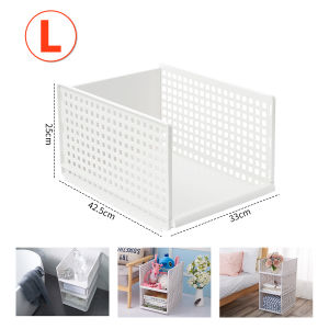 Plastic Foldable Storage Crate Multi Purpose Storage Box Organiser Plastic Stackable Sorting Storage Basket Wardrobe Storage Organizer
