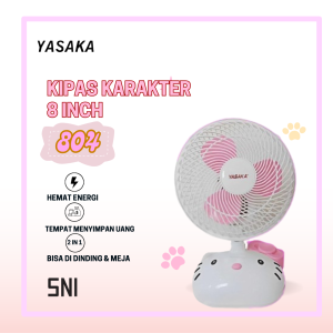 Kipas Angin Karakter Hello Kitty Yasaka | Kipas celengan penyimpan uang Type-804