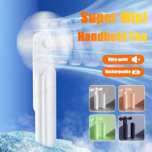 Mini Foldable Handheld Fan New Portable Multifunctional Emergency Charging USB Light Air Conditioner Silent Electric Fan