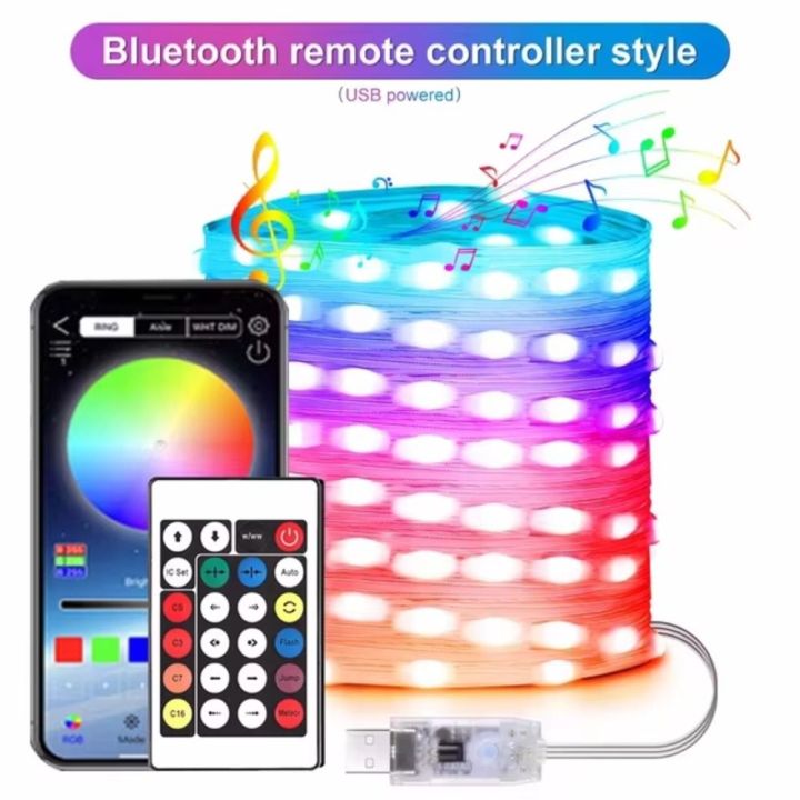 STRONGI Dreamcolor Changing LED Bluetooth Fairy Lights App Remote ...