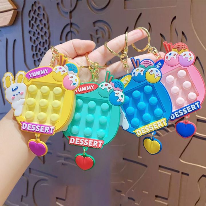 HENLI Push Bubble Dimple Toy Keychain Rabbit Reliever Pinch Bubble Toys ...