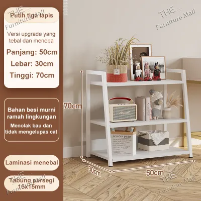 Rak Besi Lerberg dengan Lemari Rak Penyimpanan Serbaguna Rak Pajangan Minimalis untuk Ruang Tamu Kamar Kantor