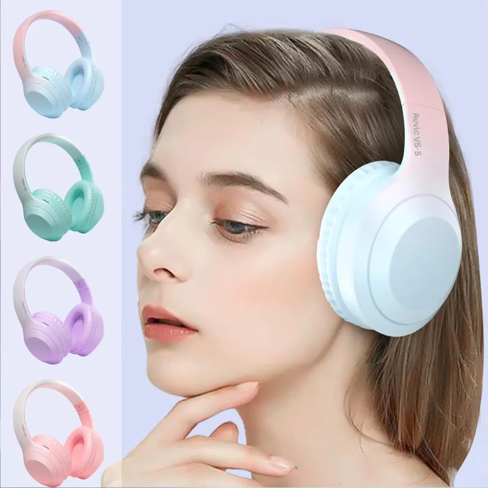 Avvic V5-S Wireless Headphone Bluetooth Gradient Color Headset