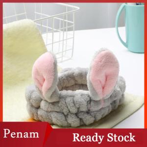 [PAM] Wash Face Headband Letter Soft Warm Bow Makeup Hairbands Animal Ears Girls Elastic Holder Hair Bands Turban Hair Accessories