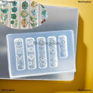 [COD] Modingdue Flower Peacock 3D Silicone Nail Mold Chinese Style Relief Transparent Template Manicure Design Tools DIY Nail Art Decoration