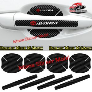 stiker carbon 3d pelindung gagang pintu mobil avanza stiker anti gores mangkok pintu mobil toyota avanza karbon all avanza