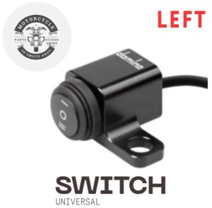 Euro Motors Daan Hari Motorcycle Domino 3 Way Left Switch Side Mirror Mount Heavy Duty Universal Made in Italy