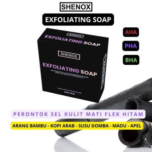 Exfoliating Soap Bar Shenox Skincare Flek Hitam Sabun Penghilang Flek Hitam Membandel Paling Ampuh Resmi BPOM | Sabun Exfoliating Flek Hitam Tebal | Sabun Penghilang Flek Membandel