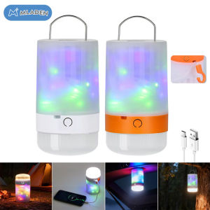 MLADEN Multi-functional Ambient Light USB Recharge Camping Lamp Fairy String Light Ramadan Hari Raya Decor