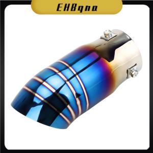 EHBqna 1ชิ้นท่อไอเสียรถยนต์ทั่วไปท่อไอเสียสแตนเลสประสิทธิภาพสูงท่อไอเสียแบบตรงผ่านเพิ่มเสียงและสไตล์