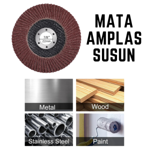 Mata Gerinda Amplas Susun Tayo Grid 120 Amplas Susun 4 Inch Grinda Flap Disc Murah