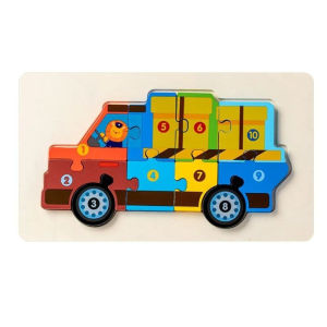 3D Engineering Vehicle Traffic Wooden Enlightenment Early Education Three-Dimensional puzzle